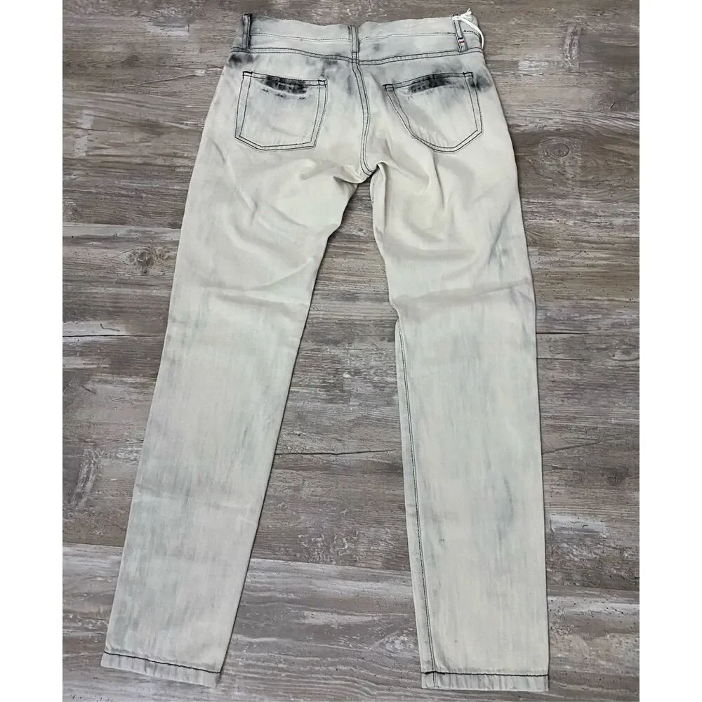Etienne Marcel Embroidered Distressed Denim Jeans Women’s Sz 26